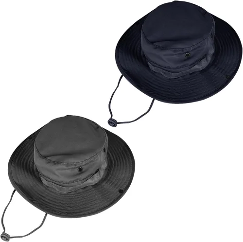 Vista 39 de Sombreros de sol para hombres y mujeres, sombrero de cubo UPF 50+, sombrero Boonie plegable, protección UV, senderismo, playa, pesca, safari