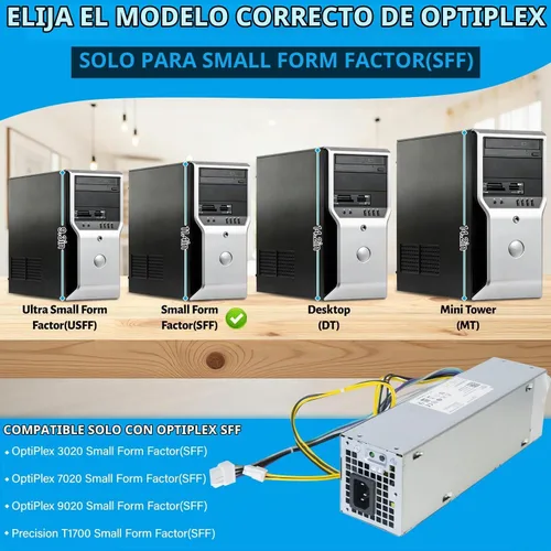 Vista 2 de Reemplazo de la fuente de alimentación L255AS-0 de 255W para Dell Optiplex