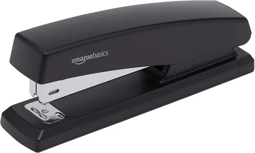 Vista 10 de Amazon Basics Engrapadora con 1000 grapas, engrapadora de oficina, capacidad para 25 hojas, antideslizante, color negro