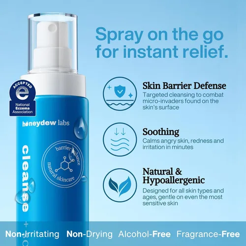 Vista 2 de Spray de ácido hipocloroso – Limpiador facial HOCl probado por dermatólogos para pieles sensibles, propensas al acné e irritadas – Alivia