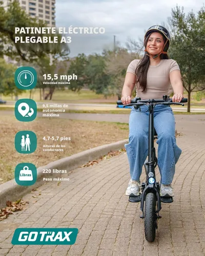 Vista 2 de Gotrax A3 12" Electric Scooter with Seat for Adults & Teens, 9.5-Mile Range