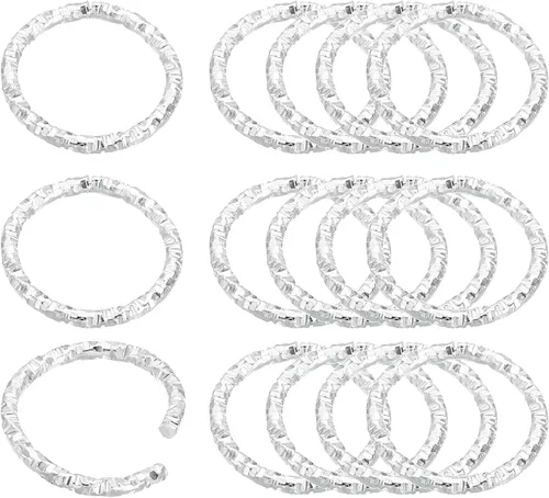Vista 7 de PATIKIL Anillo con dije de copa de vino de 0.05 x 0.59 pulgadas, paquete de 100 aretes de metal con cuentas trenzadas, anillos abiertos, dorado