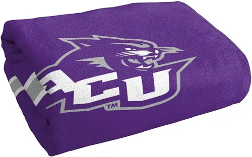 Vista 3 de LOGOVISION Manta Abilene Christian University, 30 x 60 pulgadas, logotipo primario CottonFront/PolyBackBeachTowel