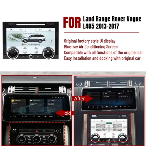 Vista 2 de Pantalla táctil de CA para automóvil Land L405 2013 a 2017, reemplazo de panel táctil de control de temperatura de aire de 10 pulgadas, accesorios