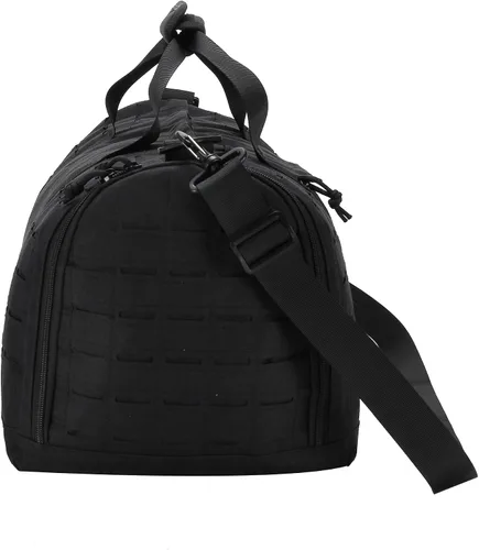 Vista 3 de SEYATULLH Bolsa de lona táctica militar para hombres y mujeres con compartimento para zapatos, bolsa de gimnasio, bolsa de fitness, bolsa