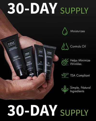 Vista 2 de Tiege Hanley Sistema de cuidados para hombre – Nivel 1