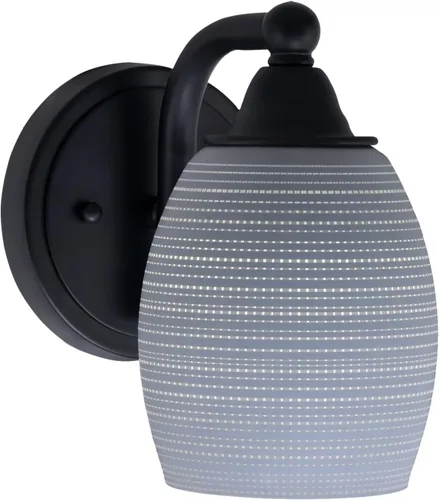 Vista 66 de Toltec Lighting Paramount - Aplique de pared de 1 luz, lámpara de pared para interiores, regulable, compatible con LED de base media, acabado