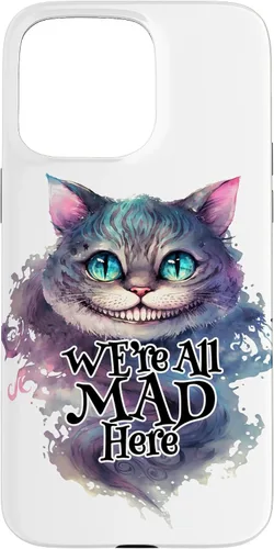Vista 31 de Cheshire cat We're All MAD Here Alicia in Wonderland - Carcasa para iPhone 17