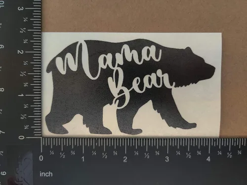 Vista 7 de Paquete de calcomanías de Mama Bear: flecha, cachorros, caminando, garra (negro, pequeño 4 pulgadas)