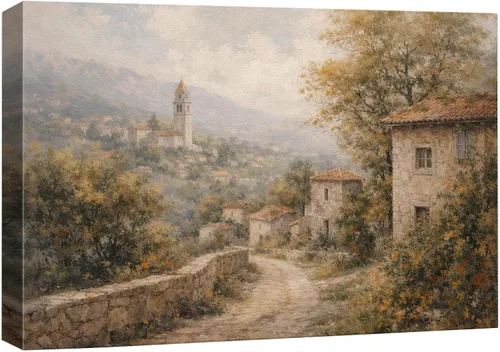 Vista 41 de wall26 Prado con álamos por Claude Monet - Arte moderno impresionista, arte en lienzo para el hogar, 12 x 18 pulgadas