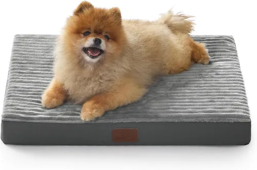 Vista 8 de Bedsure ComfyFleece Cama para perros pequeños, camas ortopédicas para mascotas con funda extraíble lavable, no impermeable, alfombrilla de espuma