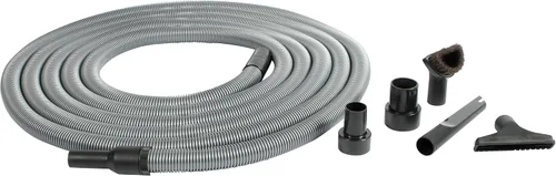 Vista 10 de Cen-Tec Systems Premium Attachment 2 adaptadores de tanque y manguera de extensión de vacío de 1.25 pulgadas de diámetro, 10 pies, plata (96007)