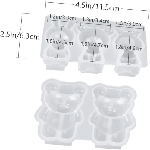 Vista 2 de Ciieeo Molde de silicona para muñeca, molde de conejo, molde de pastel de conejo, molde de silicona para resina, moldes de chocolate, moldes