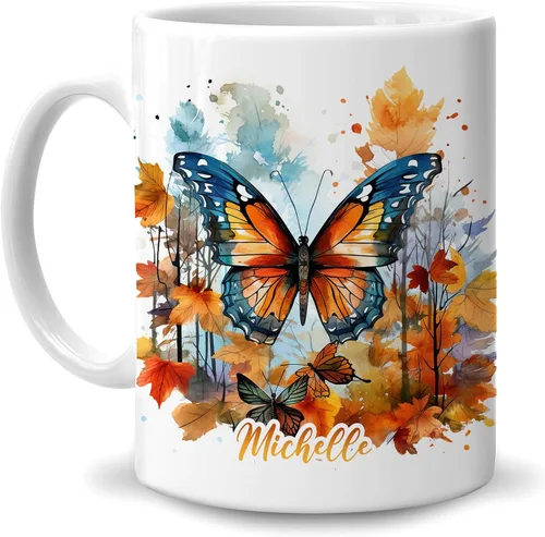 Vista 13 de Hyturtle Bonita taza de café de gato naranja, regalos de Navidad para mamá de gato, regalo de decoración de plantas para amantes de las plantas