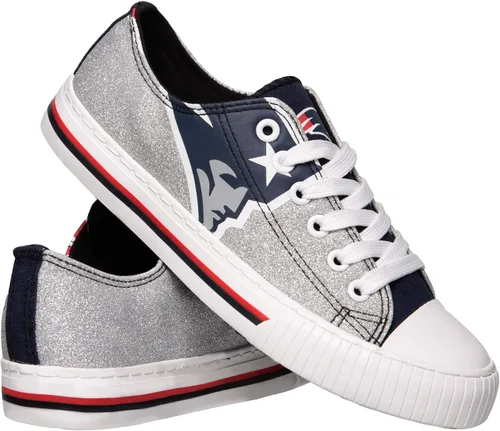 Vista 8 de FOCO Womens NFL Team Logo Ladies Fashion Glitter Low Top Canvas Sneakers Shoes