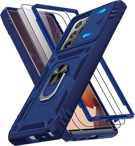 Vista 266 de Gritup Funda para Google Pixel 6 con cubierta deslizante para cámara y protector de pantalla (2 unidades), soporte de anillo giratorio 360°, funda