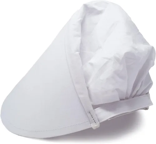 Vista 3 de Ann Arbor T-shirt Co Gorro de Handmaids Sombrero de cosplay de algodón con alas de disfraz históricas Blanco