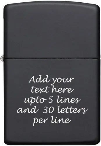 Vista 20 de Mechero personalizado Zippo Classic resistente al viento con grabado (1941 Negro Hielo)