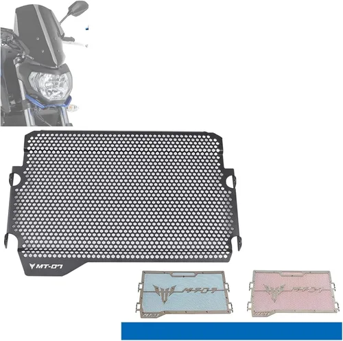 Vista 2 de Motorcycle Radiator Grille Guard Protection Grill Cover Compatible with MT-07 MT07 MT 07 2022-2014 2015 2016 2018 2019 2020 2021