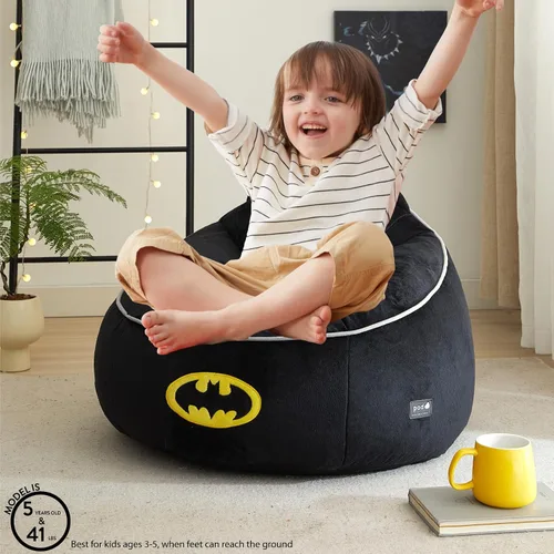 Vista 2 de Batman Hillside by Pod - Cómodo puf para niños, tela duradera, ideal para salas de juegos y dormitorios