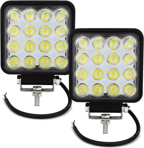 Vista 16 de Willpower 2 piezas de 27 W de 2200 lm, barra de luz de trabajo LED redonda, lámpara de conducción de haz puntual para todoterreno, SUV, barco, Jeep