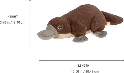 Vista 8 de Wild Republic Peluche de ornitorrinco, peluche de juguete, regalos para niños, Cuddlekins de 12 pulgadas