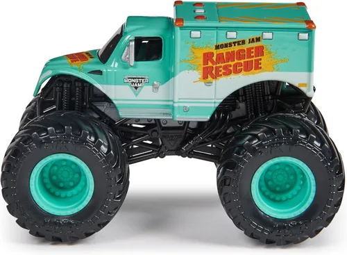 Vista 4 de Monster Jam 2023 Spin Master 1:64 Serie de camiones fundidos a troquel 32 Everyday Heroes Ranger Rescue
