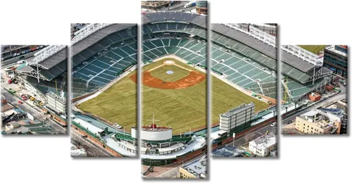 Vista 21 de Busch Stadium Baseball Home Decor St. Louis, Missouri Cityscape - Pósteres e impresiones artísticas de pared de 5 piezas de estadios de béisbol