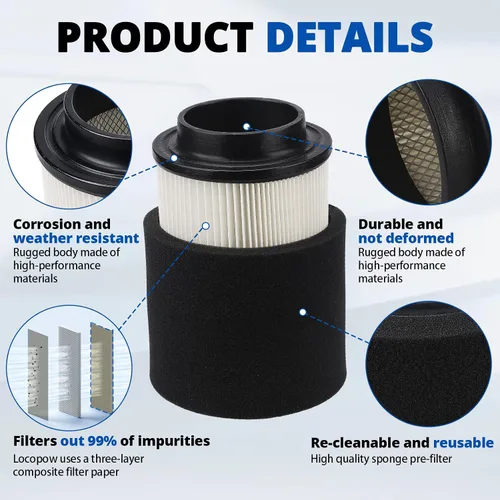 Vista 3 de 0452306 1253355 Pieza de filtro de aire para Polaris Phoenix 200 2005-2023 Hawkeye 300 2006-2011 Trailblazer 250 2001-2006 Sportsman 300 2008-2010
