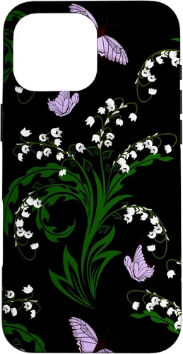 Vista 19 de Lily of The Valley and Butterflies Vintage Cottage Garden Case for iPhone 17