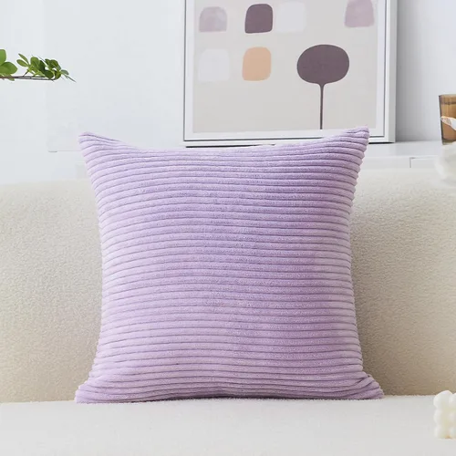 Vista 26 de Home Brilliant Funda de almohada de primavera de 18x18 pulgadas, funda de almohada de terciopelo a rayas para silla y sofá, funda de almohada