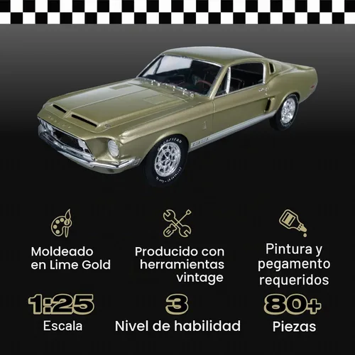 Vista 3 de AMT 1968 Shelby GT 500 Kit de modelo a escala 1:25