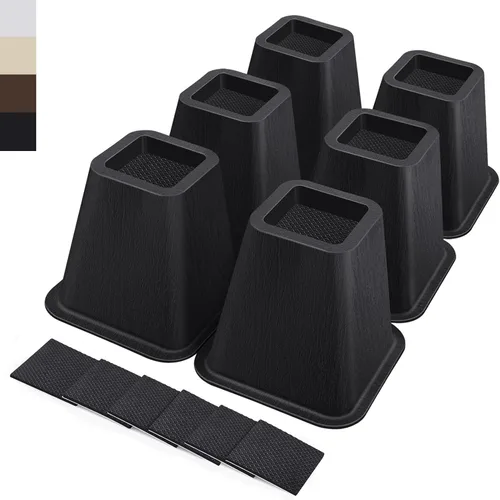 Vista 11 de ANNKUT Elevadores de cama resistentes de 6 pulgadas, elevadores de muebles para escritorio, silla, mesa o sofá, elevadores de sofá, soporta hasta
