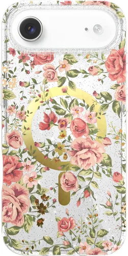 Vista 90 de LONLI Hue - para iPhone 15 Pro Max [Compatible con Magsafe] - Funda de teléfono floral dorada - [Amortiguador de 360°] - Funda de teléfono linda