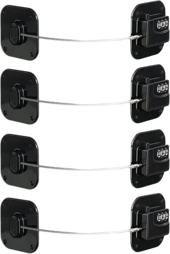 Vista 11 de Cerraduras de Seguridad para Niños para Gabinetes, Cerradura de Refrigerador con Combinación, Cerraduras de Ropero, Cerradura de Gabinete