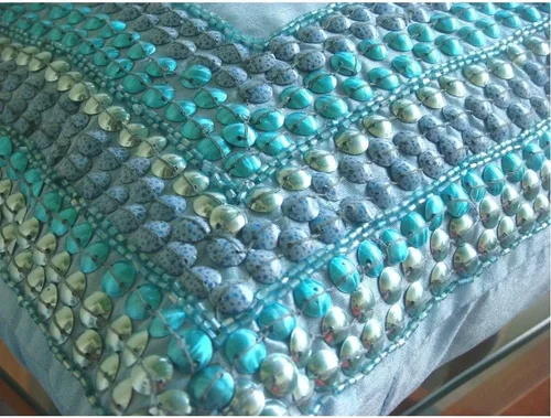 Vista 2 de The HomeCentric Funda de almohada con cremallera, funda de almohada azul aguamarina, funda de almohada moderna con bordes, fundas de almohada de 12