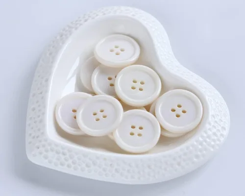 Vista 2 de 100 botones beige de 1 pulgada (0.984 in) botón de resina de 4 agujeros para coser y manualidades de bricolaje