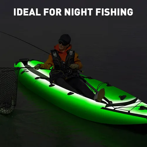 Vista 7 de Luces de barco de 25 pies para pesca nocturna, tira de luces LED marinas de 12 V, impermeable, luz interior para pontón, kayak, barcos Jon, lanchas