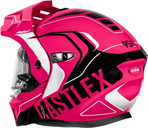 Vista 3 de Castle X CX950 V2 Wake - Casco eléctrico modular para nieve (rosa brillante glo/negro - Extra Pequeño)