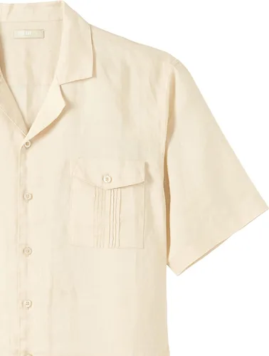 Vista 5 de Isle Bay Linens Camisa Guayabera de manga corta 100 Ramie para hombre
