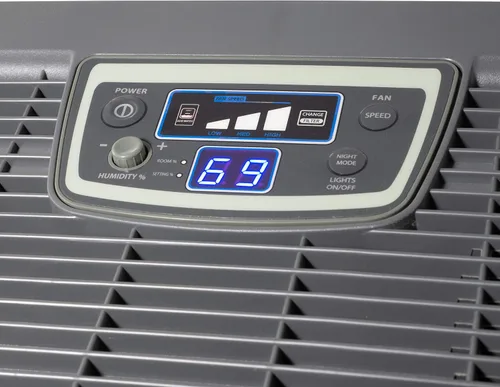 Vista 5 de AIRCARE Humidificador evaporativo digital estilo consola para toda la casa para una cobertura de hasta 3,000 pies cuadrados (gris mate)