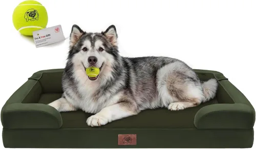 Vista 30 de Cama ortopédica impermeable para perros medianos y grandes Beige