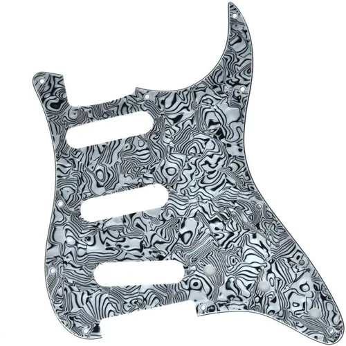 Vista 14 de KAISH - Golpeador de 11 agujeros estilo ST/Strat, SSS, para Stratocaster de EE. UU./México, perla de abulón