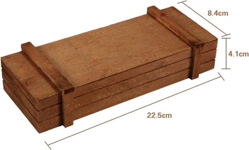 Vista 5 de plplaaoo Maceta de madera, cajas rectangulares para exteriores, caja de almacenamiento rectangular de madera con platillos para interior y exterior
