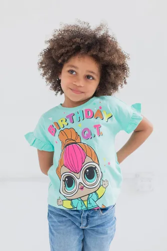 Vista 7 de L.O.L. Surprise! Diva Bon Bon Queen Bee Neon QT Camiseta de cumpleaños para niñas de niño pequeño a niño grande