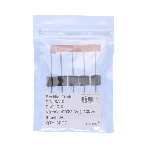 Vista 9 de 5PCS 6A1 Rectificador Diodo 6A 100V R-6 Axial 6 Amp 100 Voltios