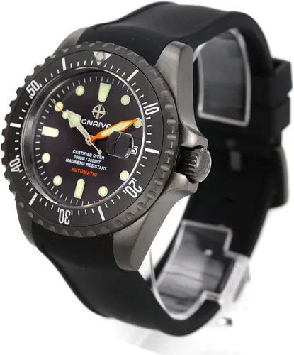 Vista 2 de ENRIVA - Reloj automático de buceo profesional para hombre para buceo con bisel de cerámica con viento automático para hombre