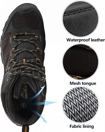 Vista 2 de NORTIV 8 - Botas de senderismo impermeables para hombre