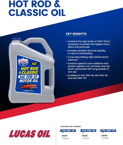 Vista 4 de Lucas Oil 10679 - Aceite de petróleo 10 W-30 – Tarro de 5 cuartos de galón.