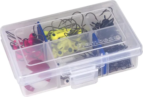 Vista 2 de Flambeau Outdoors 1002 Tuff Tainer, caja de bandeja de aparejos de pesca, incluye [2] divisores Zerust, 6 compartimentos